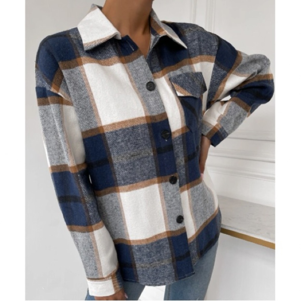 Plaid button down jacket - Picture 6 of 6